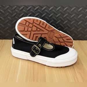 Vans Style 93 Mary Jane Sneakers Shoes Buckle Black White Canvas Womens Sizes